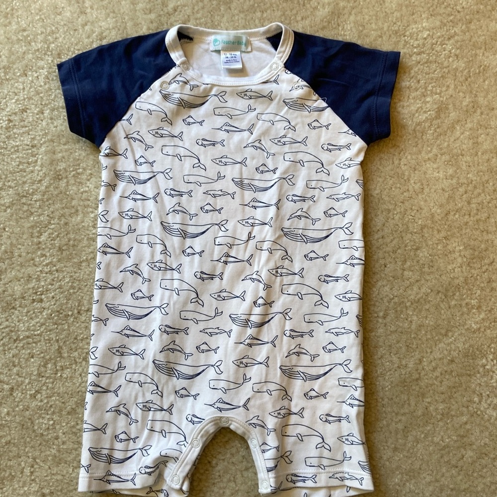 Feather Baby marine life onesie